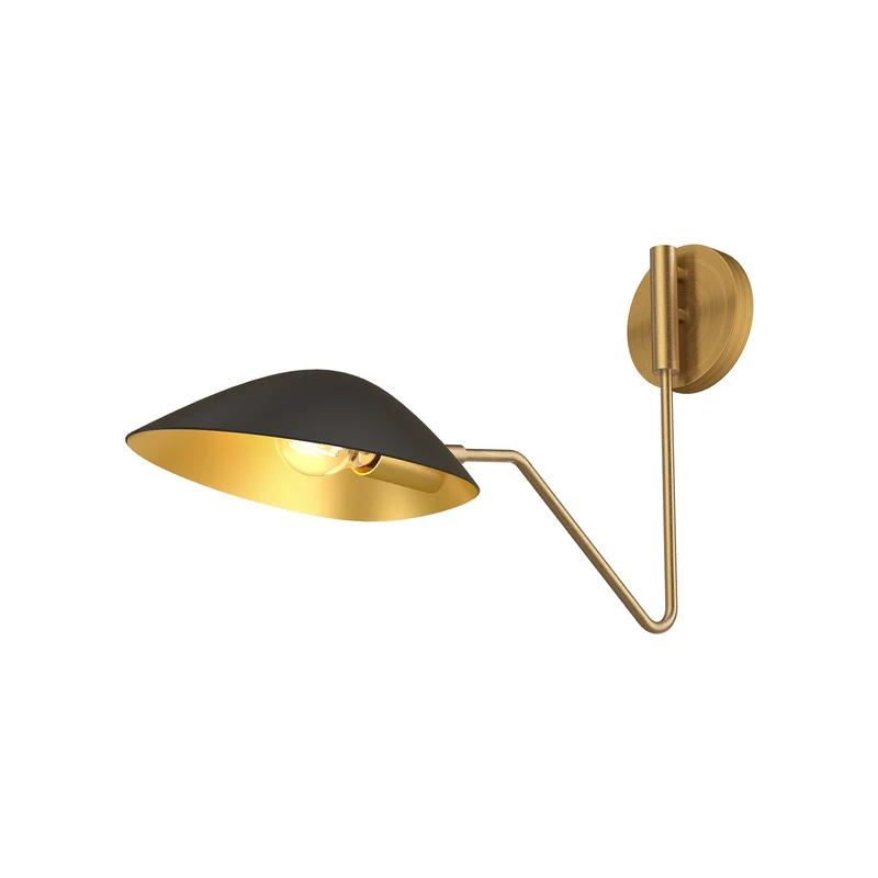 Alora Canada - WV550006MBAG - One Light Vanity - Oscar - Aged Gold/Matte Black– thelightingshoppe.ca