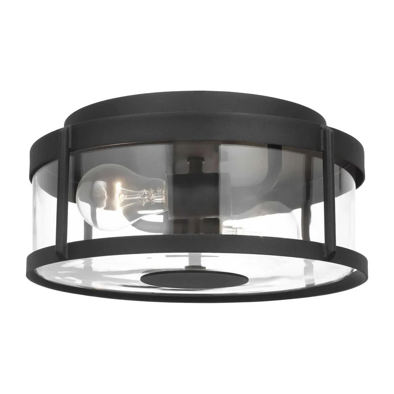Generation Lighting Canada - GLO1132C-TXB - Flush Mount - Luning - Textured Black– thelightingshoppe.ca