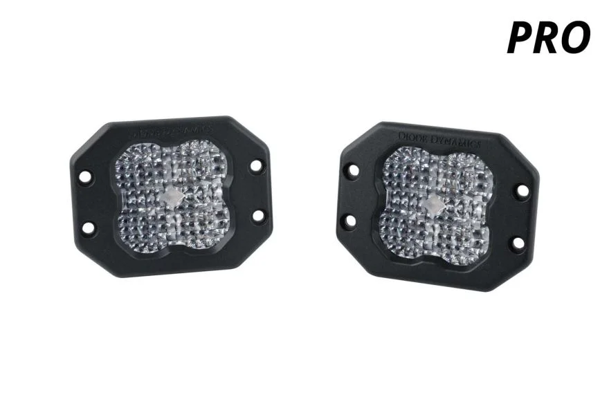 SS3 White Pro Flush Mount LED Pod (pair)