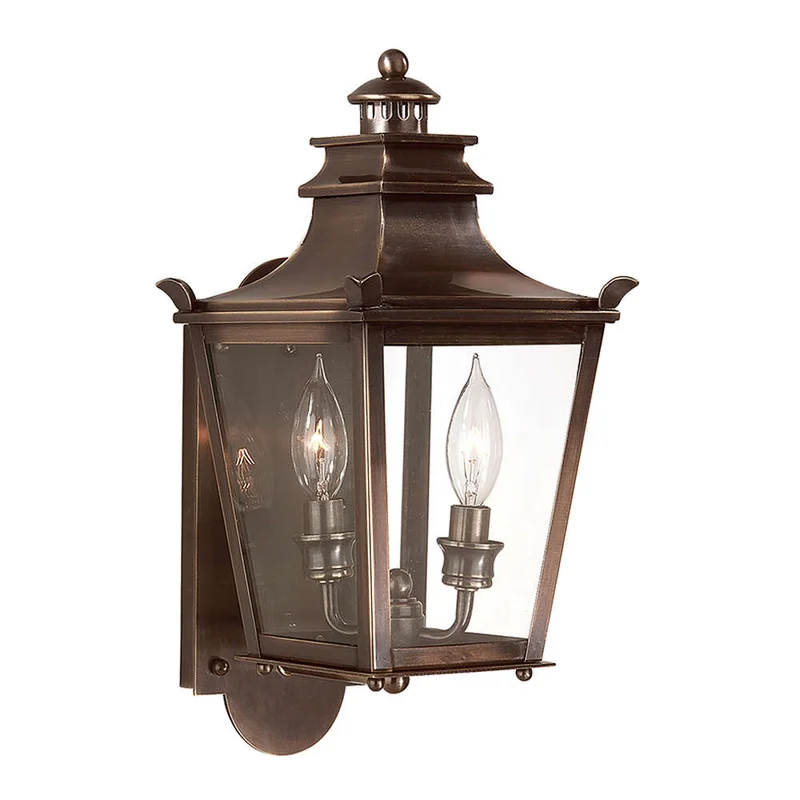 B9490EB Troy English Bronze Dorchester 2Lt Wall Lantern Small