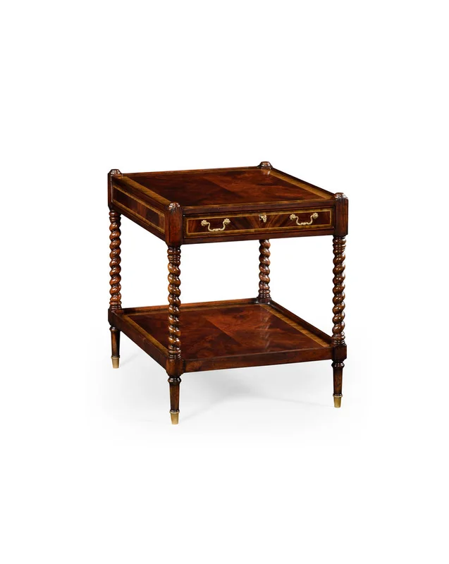 492268 Jonathan Charles Buckingham Regency Style Square Side Table
