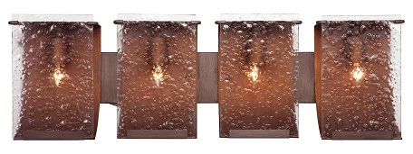 Varaluz Rain 4-Lt Bath Fixture - Hammered Ore